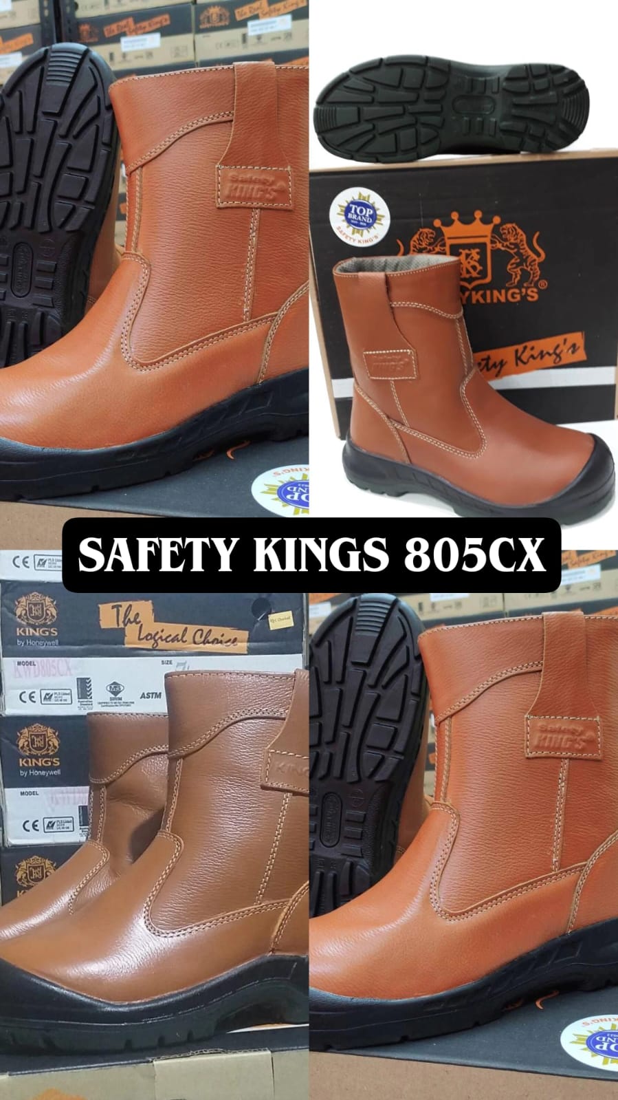 Sepatu Safety Kings Standar K3 Anti Slip