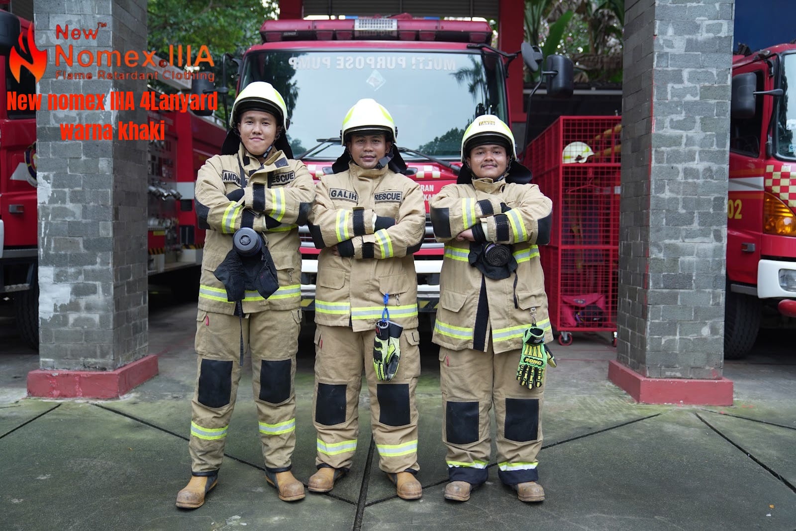 w Baju Pemadam, Nomex Premium Tahan Api 4 Layer
